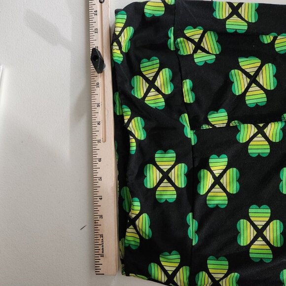 Lularoe Leggings Womens Tall Curvy Clover Heart St Patrick's Day Shamrock Print - Picture 4 of 9
